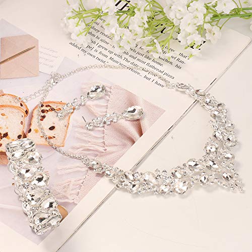 Udalyn Rhinestone Bridal Jewelry Set for Weddings