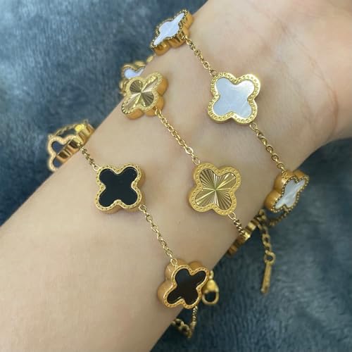 Cute Double-Sided Lucky Clover Jewelry Set