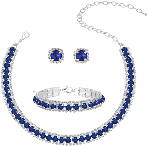 Silver-Plated Crystal Infinity Jewelry Set for Women