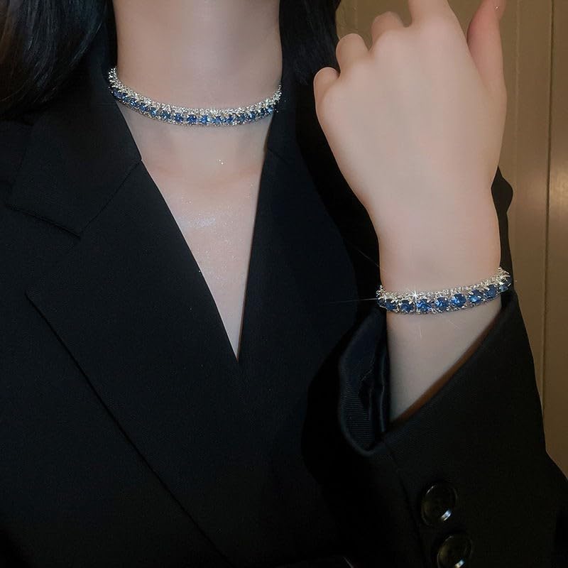 Silver-Plated Crystal Infinity Jewelry Set for Women