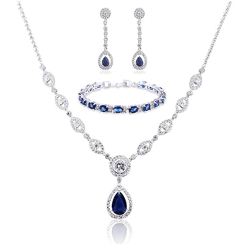 Elegant Silver Plated Bridal Jewelry Set
