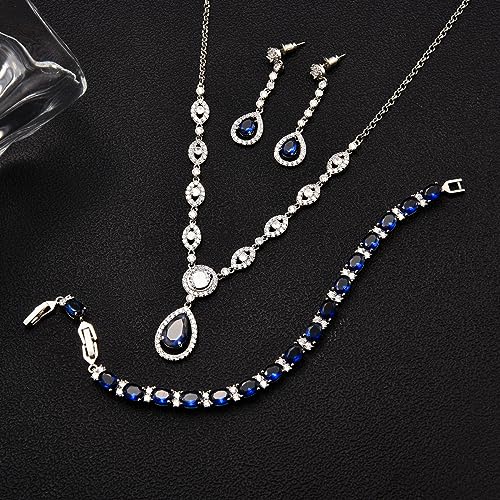 Elegant Silver Plated Bridal Jewelry Set