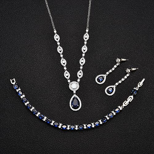 Elegant Silver Plated Bridal Jewelry Set