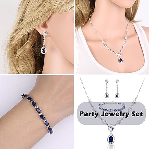 Elegant Silver Plated Bridal Jewelry Set