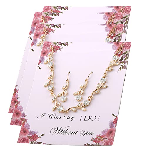 Elegant Gold Bridesmaid Jewelry Set of 4