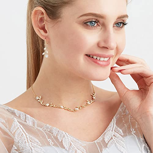Elegant Gold Bridesmaid Jewelry Set of 4