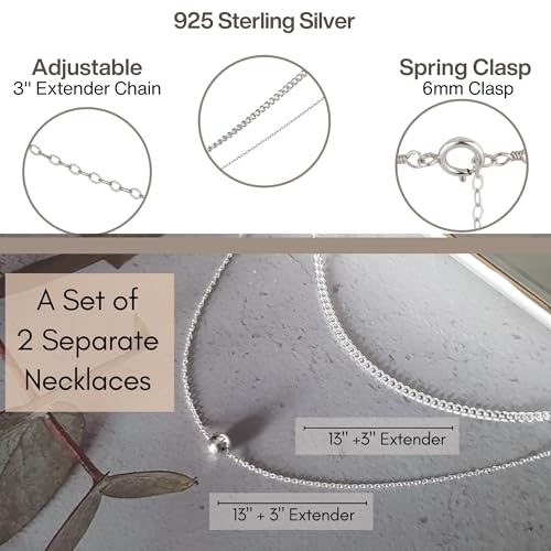Annika Bella 925 Sterling Silver Choker Necklace Set