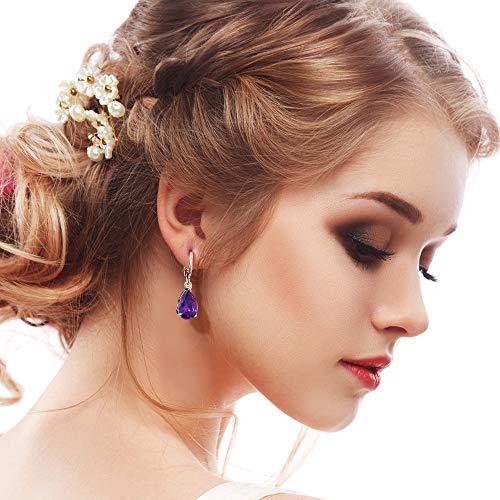 Teardrop Druse Crystal Dangle Earrings Set