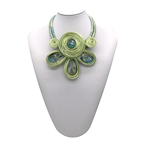 Chunky African Tribal Statement Necklace and Earring Set