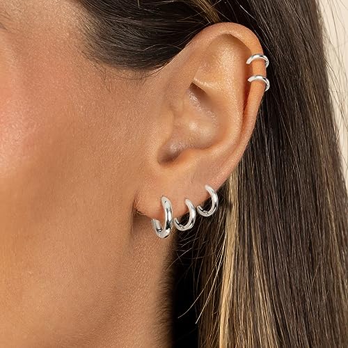Cute Stainless Steel Hoop Earrings Set for All