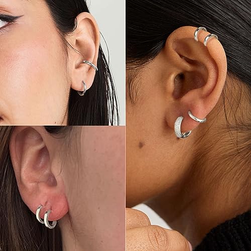 Cute Stainless Steel Hoop Earrings Set for All