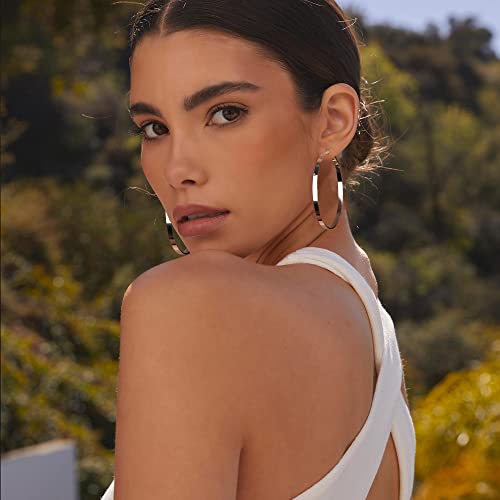 Sterling Silver Hypoallergenic Large Hoop Earrings