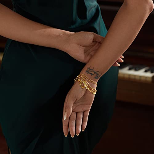 Dainty Adjustable 18k Gold Plated Layering Bracelets