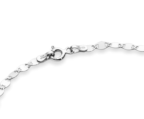 Miabella 925 Sterling Silver Sparkle Link Bracelet