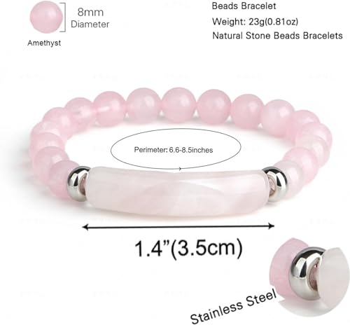 Healing Crystal Bead Bracelets for Women