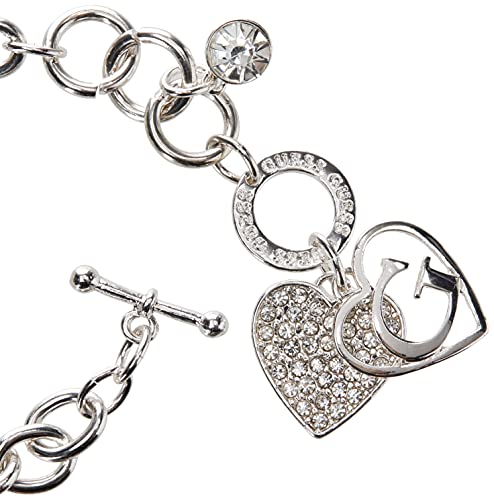 GUESS Heart Charm Toggle Chain Bracelet
