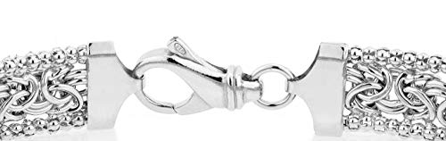 Miabella 925 Sterling Silver Byzantine Link Bracelet