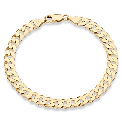 Italian 18K Gold Over Silver Diamond-Cut Bracelet