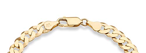 Italian 18K Gold Over Silver Diamond-Cut Bracelet