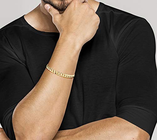 Italian 18K Gold Over Silver Diamond-Cut Bracelet