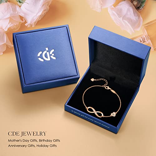Infinity Heart Charm Bracelet for Women, 925 Silver