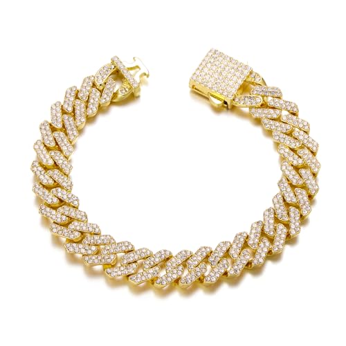 Cuban Link Diamond Bracelet for Women - 8 Inch