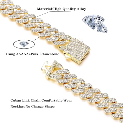 Cuban Link Diamond Bracelet for Women - 8 Inch