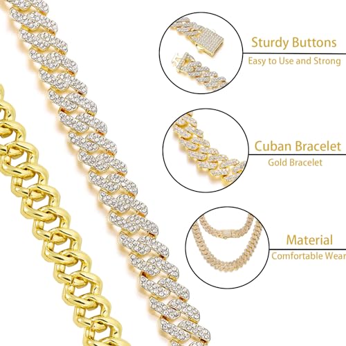 Cuban Link Diamond Bracelet for Women - 8 Inch