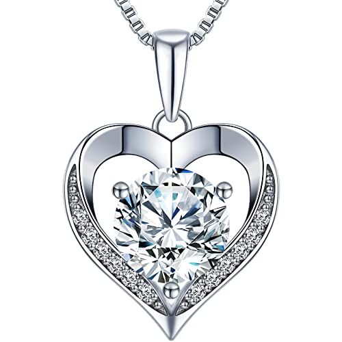 Engraved Heart Pendant Necklace Gift for Her