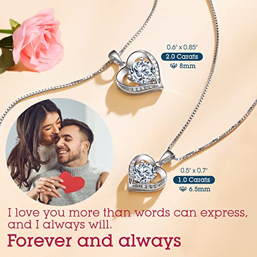 Engraved Heart Pendant Necklace Gift for Her