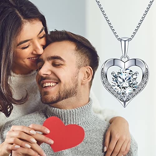 Engraved Heart Pendant Necklace Gift for Her