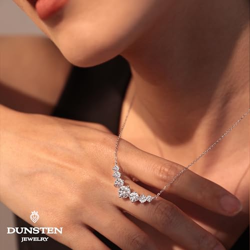 DUNSTEN Moissanite Diamond Necklace for Women