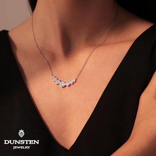 DUNSTEN Moissanite Diamond Necklace for Women