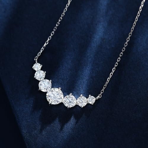 DUNSTEN Moissanite Diamond Necklace for Women