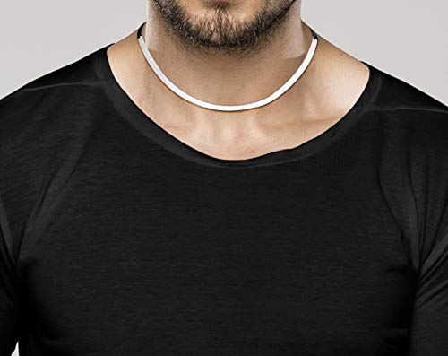 Italian 925 Sterling Silver Herringbone Necklace - 16 Inches