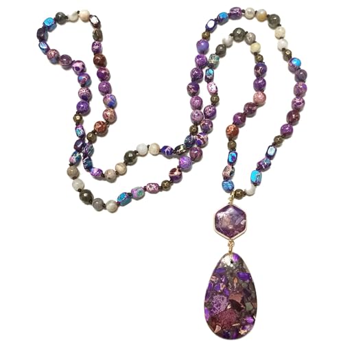 Boho Natural Stone Pendant Necklace for All