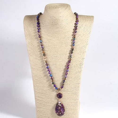 Boho Natural Stone Pendant Necklace for All