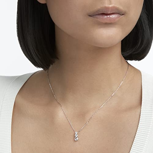 Swarovski White Crystal Trilogy Necklace with Rhodium Chain