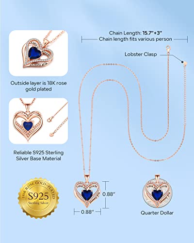 S925 Sterling Silver Heart Necklace for Her