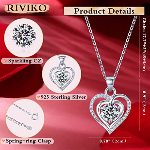 Heart Birthstone Pendant Necklace in Sterling Silver
