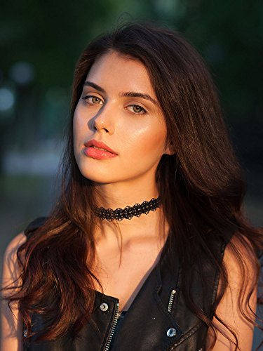 Gothic Lace Choker Necklace Set for Women Girls