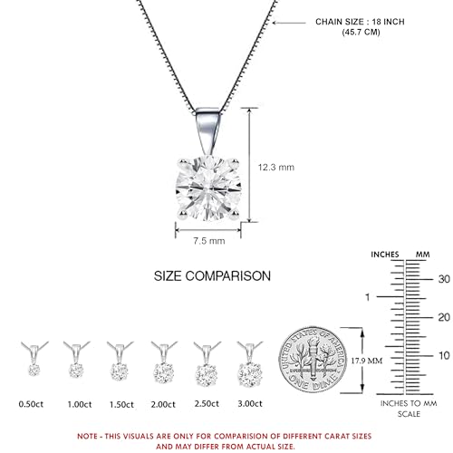 1/2 Carat Lab Grown Diamond Pendant Necklace