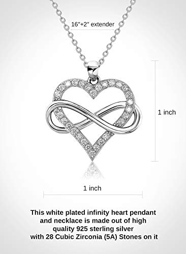 Sash & Soph Sterling Silver Infinity Heart Necklace