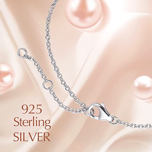 FANCIME Pearl Necklace with Infinity Pendant for Women