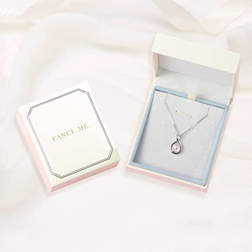 FANCIME Pearl Necklace with Infinity Pendant for Women