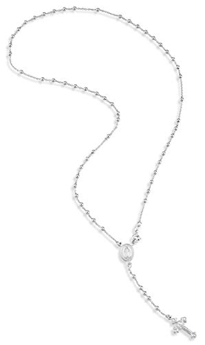 Miabella 925 Silver Gold Plated Rosary Y Necklace