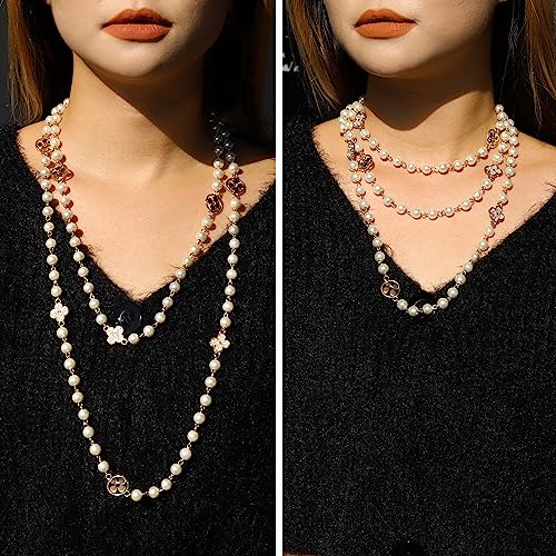 IDOKAWA 8MM Simulated Shell Pearl Layered Necklace