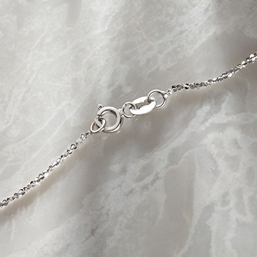14kt White Gold Twisted Sparkle Chain Necklace