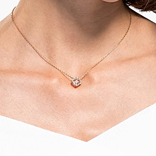 Swarovski Women's Rose-Gold Clover Pendant Necklace