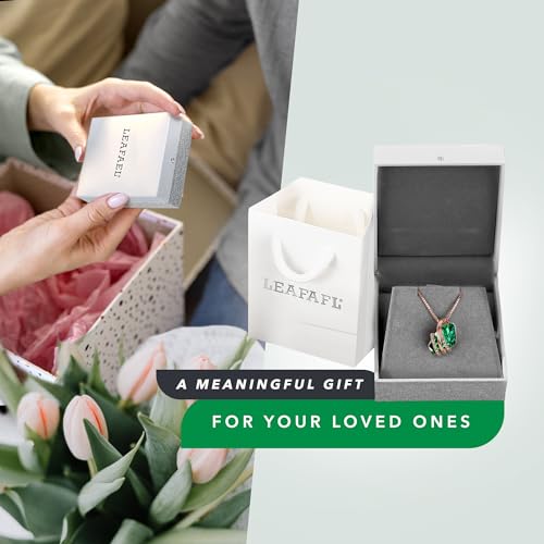 May Birthstone Green Pendant Necklace in Rose Gold